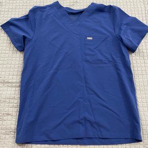 FIGS Men's Denim Leon™ - Two-Pocket Scrub Top - L / Denim